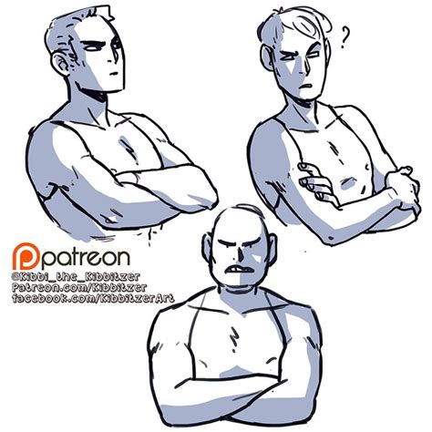 three different poses of a man with his arms crossed