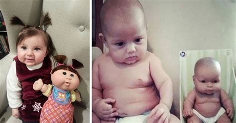 14 Funny Photos Of Babies Looking Exactly Like Their Dolls