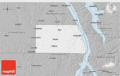 Gray 3D Map of Calloway County