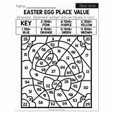 Spring  Early Finishers 1st Grade Math Place Value Easter Egg sketch template