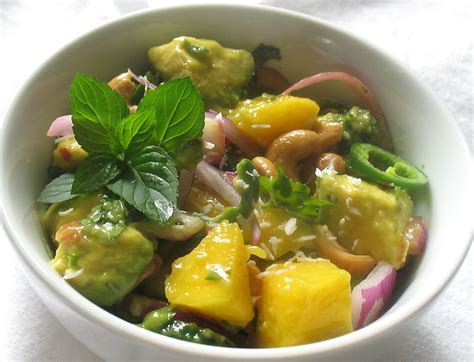 Avocado Mango Salad with Cilantro and Roasted Cashews | Lisa's Kitchen ...