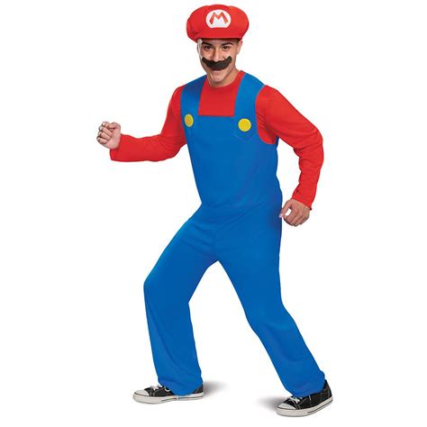 Mario Costume Adult Super Mario Brothers Licensed Nintendo Cosplay - Abracadabra Fancy Dress