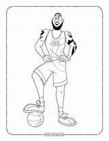 Printable LeBron James Coloring Pages Space Jam Lebron Pepe Le  sketch template