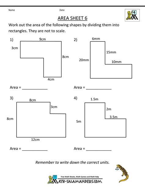 7th grade area and perimeter worksheets | area and perimeter sheets ...