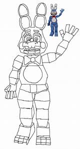 FNAF TOY BONNIE COLORING PAGES By Glamrocknightbear On DeviantArt sketch template