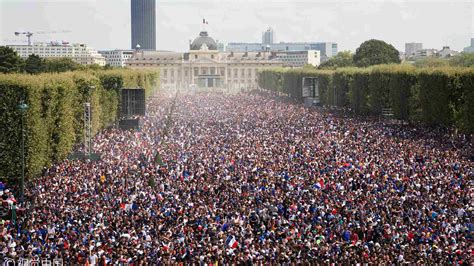 Paris celebrates World Cup win with one million fans filling Champs Elysees - CGTN