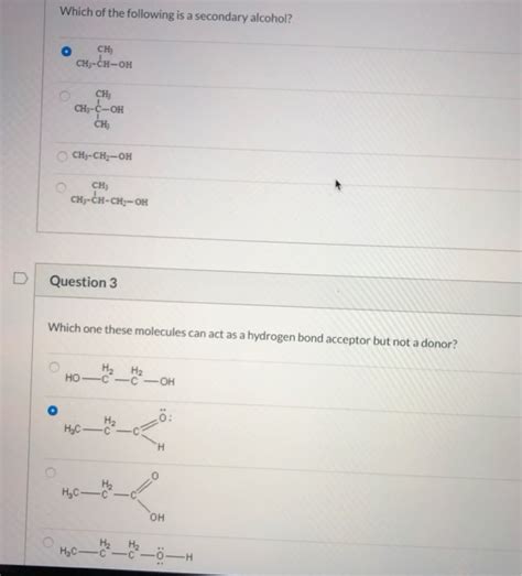 Solved Which of the following is a secondary alcohol? осн, | Chegg.com