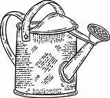 Watering Can Spring Coloring Page For Adults 17197941 Vector Art At  sketch template