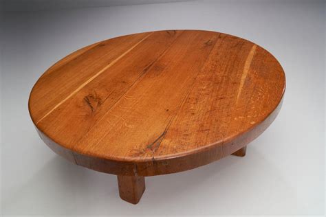 Mid-Century Modern Solid Oak Coffee Table, Scandinavia 1960s