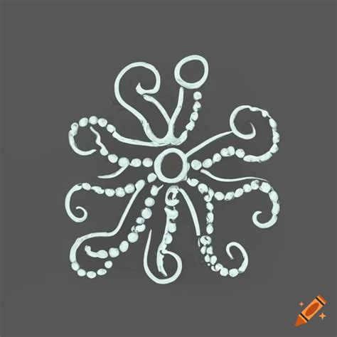 Octopus eating noodles logo design on Craiyon