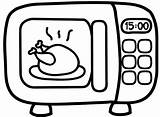 Microwave Oven Coloring Pages Sketch Page sketch template