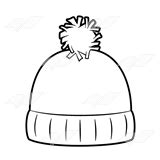 Abeka | Clip Art | Winter Snow Hat—red and white
