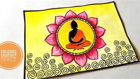 Buddha Painting For Beginners / Easy Simple Buddha Painting step step tutorial/ Beginners ...