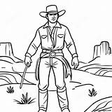 Wild West Cowboy With Lasso Coloring Page  Pagescom sketch template