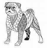 Easy Zentangle Coloring Page Dog Pages sketch template