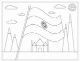 Tricolor Indian Flag Coloring Pages Kids Activities Blog sketch template