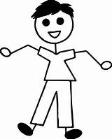 Stick Boy Standing Coloring Page  Wecoloringpagecom sketch template