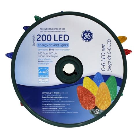 GE 200-Count Multicolor C6 LED Christmas String Lights (ENERGY STAR) at Lowes.com