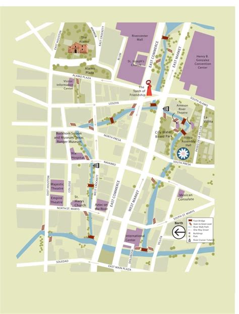 San Antonio River Walk Map PDF File download a printable Image File ...