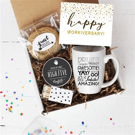 Happy Workiversary Mug Gift Box - Work Anniversary Gift | Employee Anniversary Gift | Staff ...