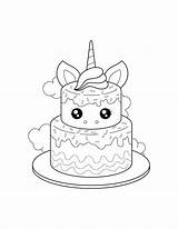 Cute Cake Coloring Pages sketch template