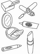Makeup Coloring Page sketch template
