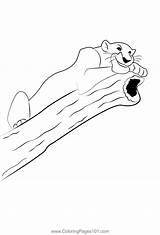 Bagheera The Black Panther Coloring Page For Kids  Free Jungle sketch template