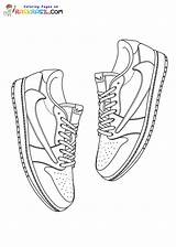Jordan Shoes Coloring Pages sketch template