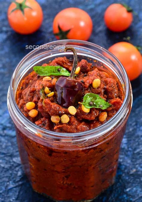 Instant Tomato pachadi | Andhra Tomato Pickle recipe - SecondRecipe