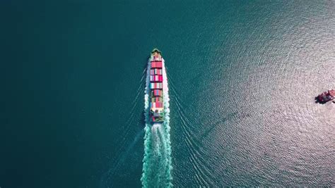 aerial footage ultra large container ship Stock Footage Video (100% Royalty-free) 1027405715 ...