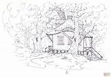 Bunkhouse Clipartix Woods Sketch Coloring Page sketch template