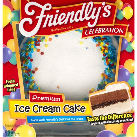 Friendly's Ice Cream Cake, Celebration Round, 60 oz. Ice Cream Cakes | Meijer Grocery, Pharmacy ...