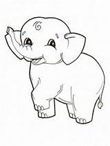 Baby Elephant Coloring Pages Cute Elaphants For Kids  sketch template