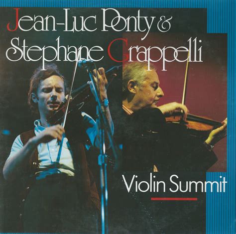 Jean-Luc Ponty & Stephane Grappelli* - Violin Summit (1989, Vinyl ...