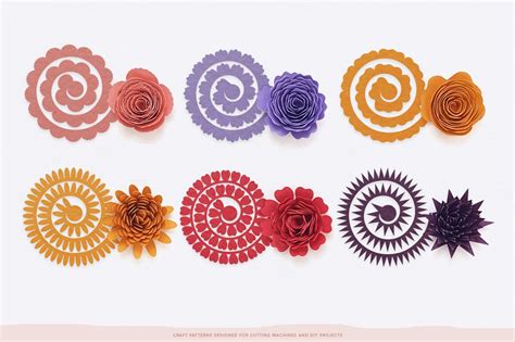 Printable Downloadable Free Cricut Paper Flower Template