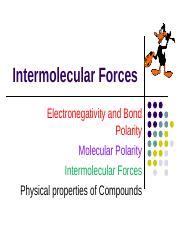 Understanding Intermolecular Forces & Bond Polarity: A | Course Hero