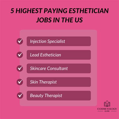 5 Highest Paying Esthetician Jobs in the US