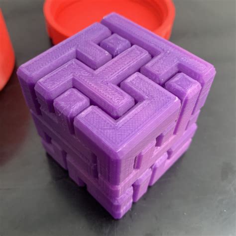 3D Printable Cube in a Container Puzzle 1 by Jordan Dubois