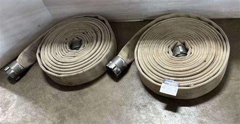 (2) Fire hoses, unsure of length, good - Albrecht Auction Service