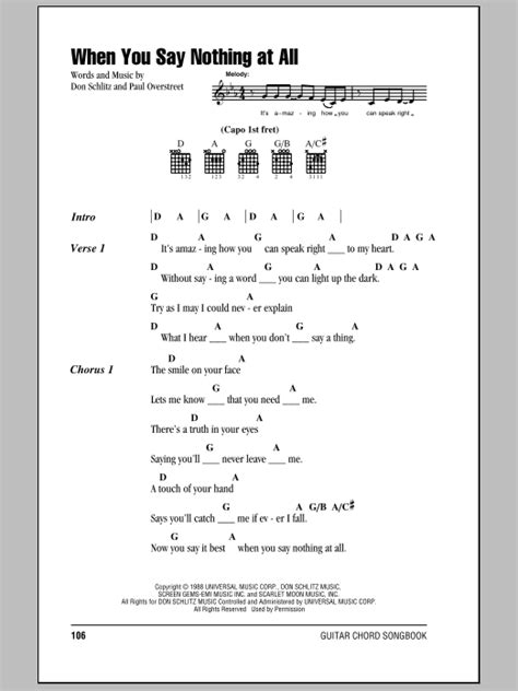 When You Say Nothing At All | Sheet Music Direct