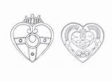 Sailor Moon Brooch Coloring Pages Easy sketch template