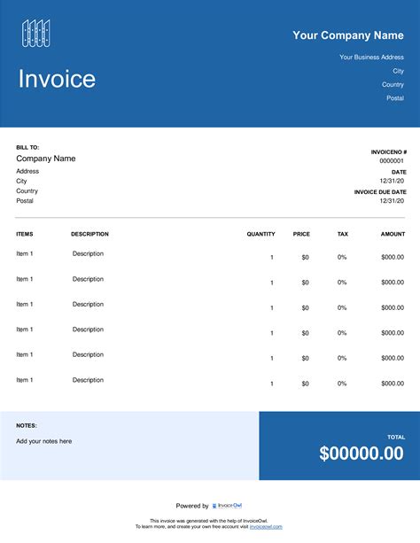 Fence Invoice Template - Free Download & Customize