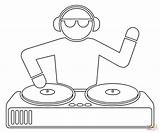 Dj Turntable Coloring Pages sketch template