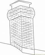 Orig Chimney Coloring Page  Free Pages sketch template
