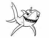 Finding Nemo Shark Coloring Sheet Coloring Pages sketch template