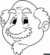 Old Man Face Coloring Page  Easy Drawing Guides sketch template