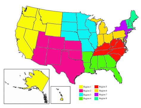 5 Regions Map Of The United States - Map