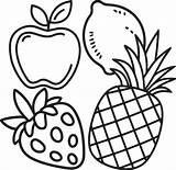 Desenho Para Colorir De Frutas sketch template