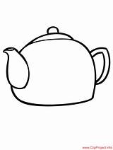 Teapot Coloring Page For Free sketch template