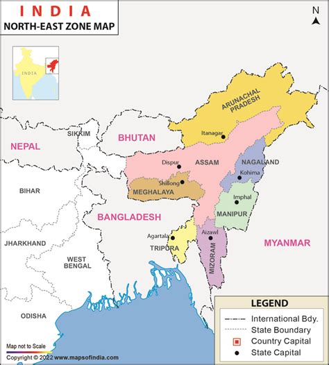 North East Map Of India - Utd Spring 2024 Calendar